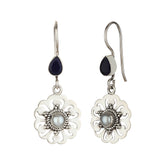 Oceanic Blue Oxidized Earrings